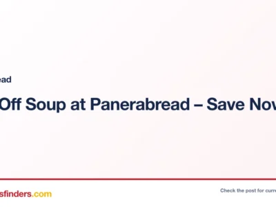 50% Off Soup at Panerabread – Save Now