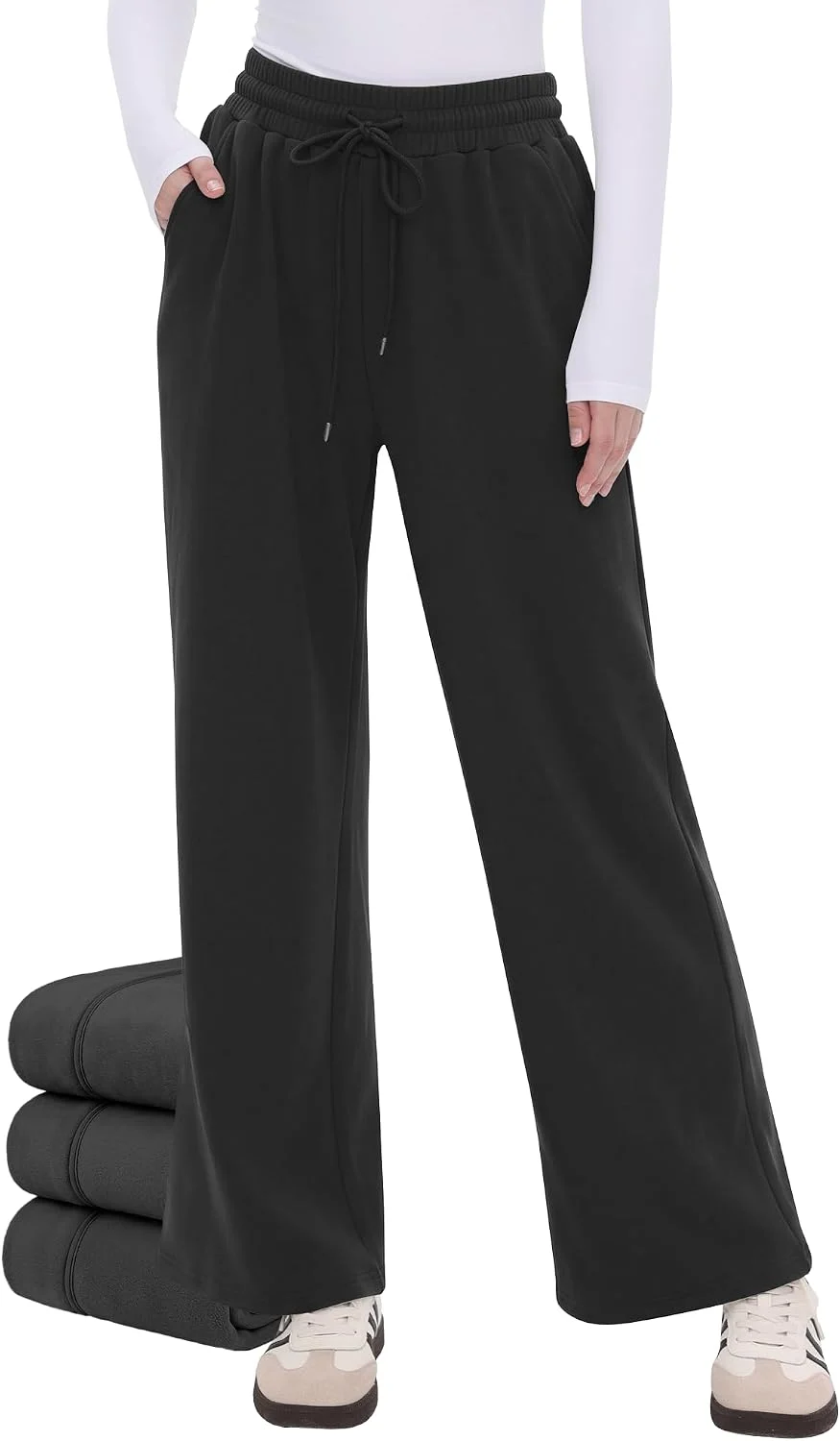 Women’s Fleece Lined Wide Leg Sweatpants Only $14.xx (Reg. $21) at Amazon