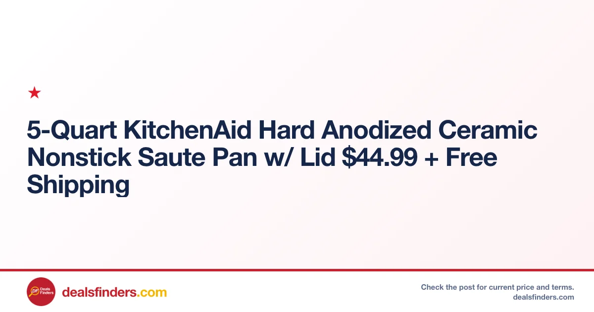 KitchenAid 5-Quart Saute Pan Only $44.99 with Free Shipping at Macy’s
