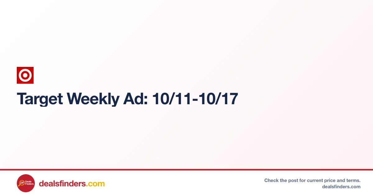 Target Weekly Ad 10/11‑10/17 Highlights Savings at Target