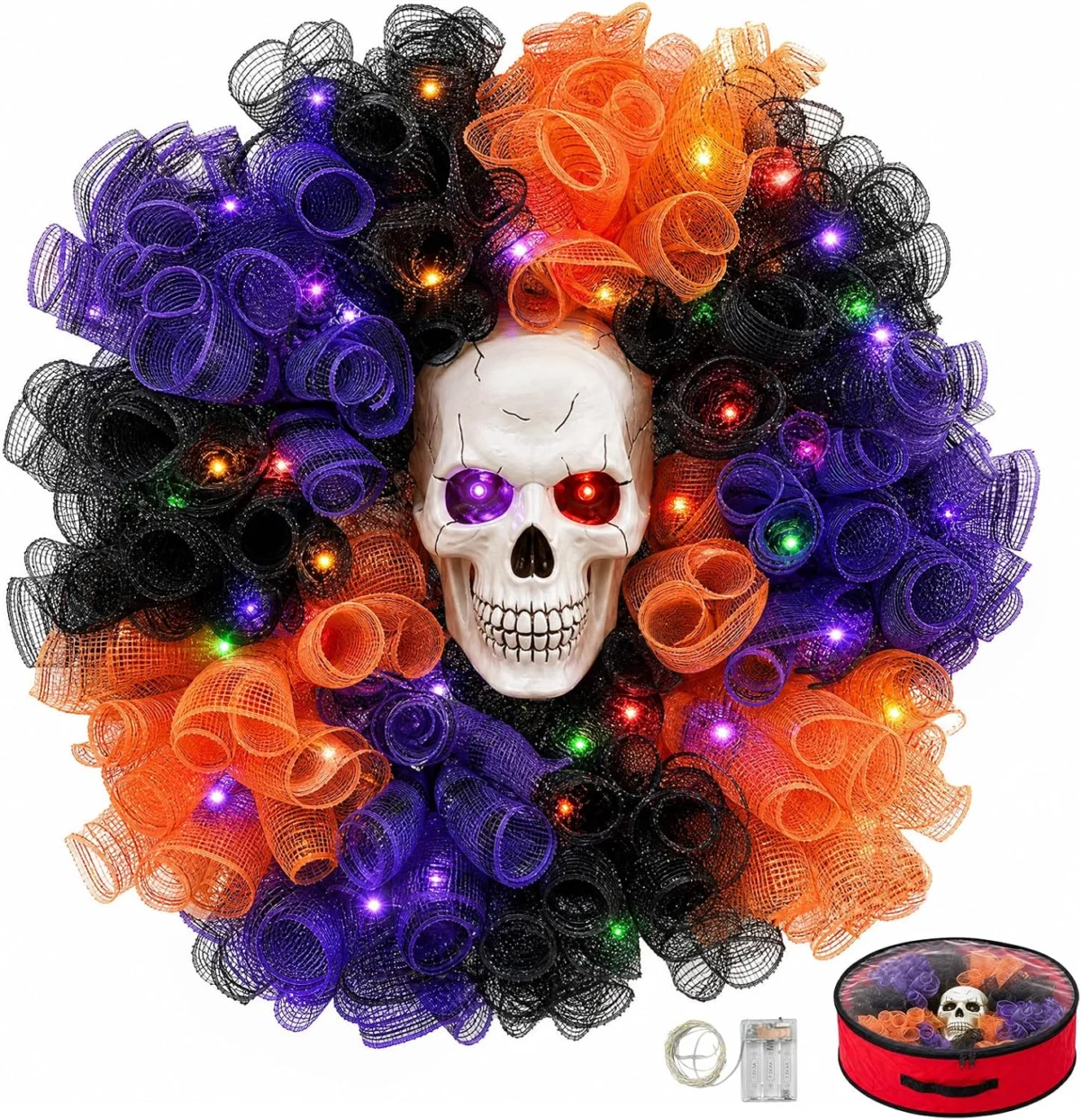 Halloween Wreath with Skull and Light Deal: Save 50%