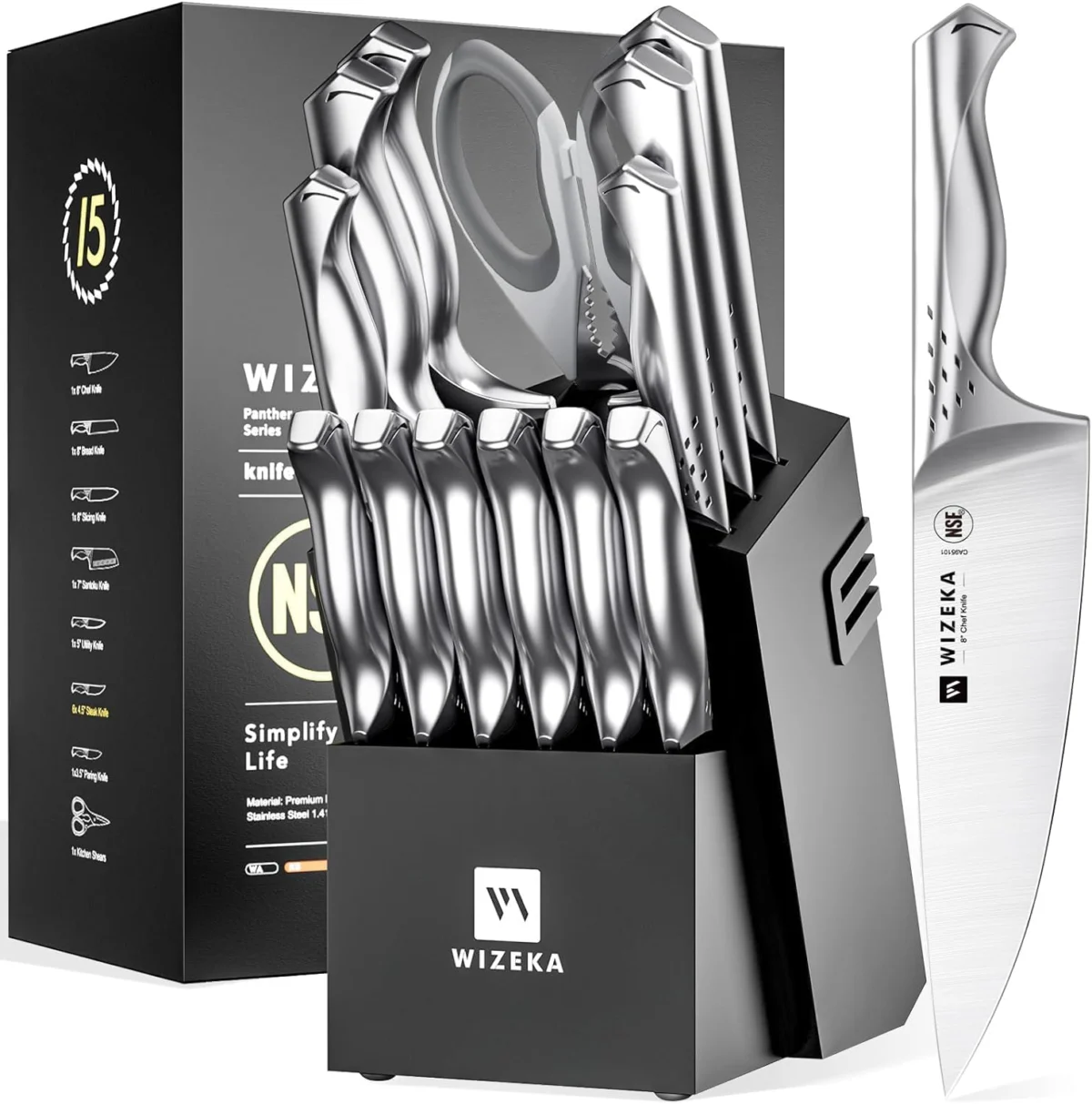 15 Piece Knife Block Set Deal: $54.99