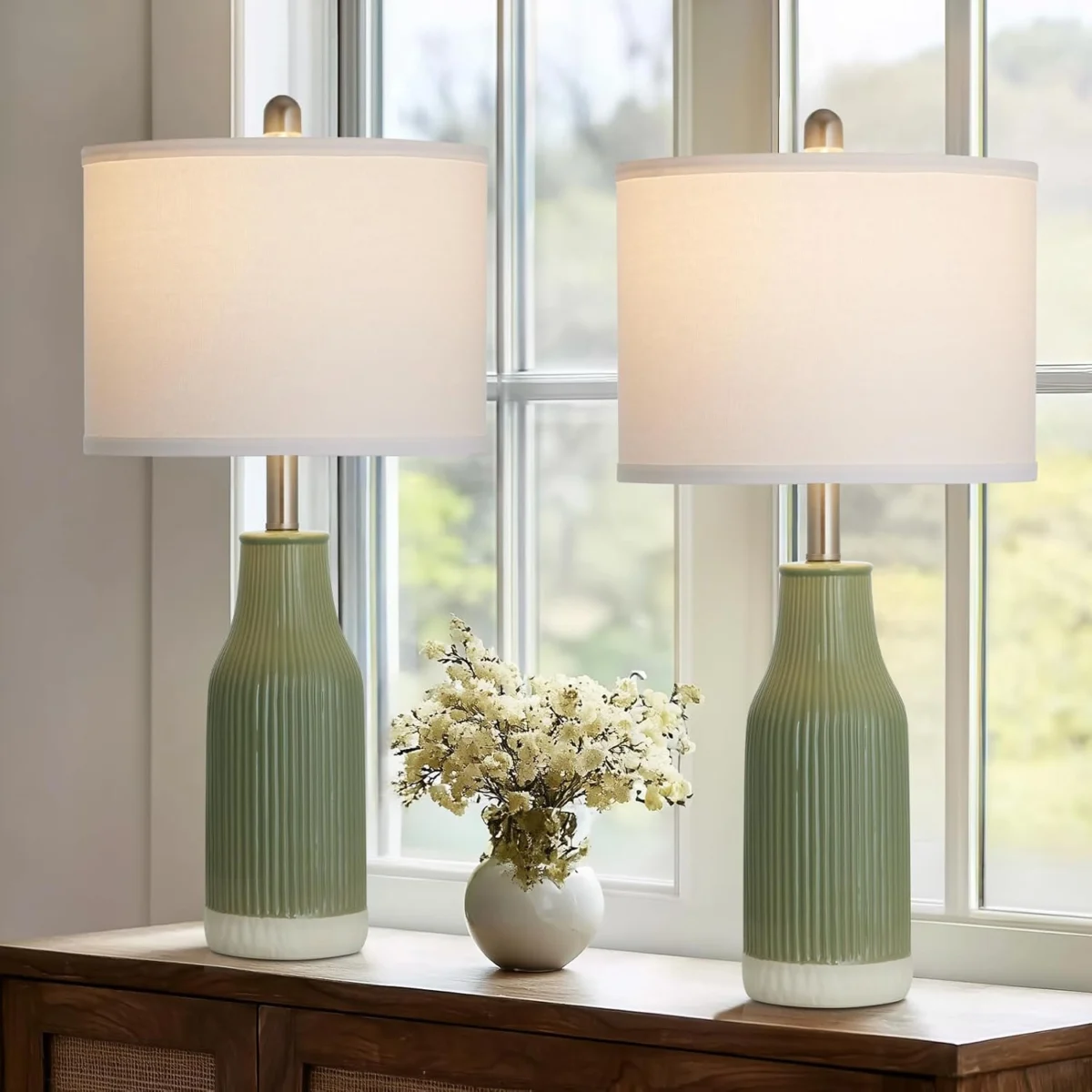 2-Pack 24.5″ Ceramic Farmhouse Bedside Lamps Only $35.xx (Reg. $70)