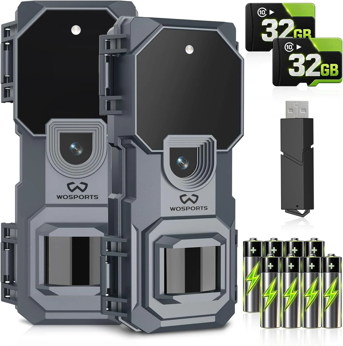WOSPORTS 2-Pack Mini Trail Camera 1080P 32MP Only $99.xx at Amazon