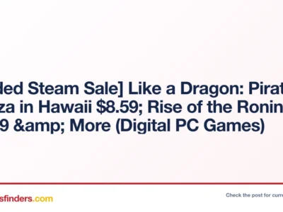[Loaded Steam Sale] Like a Dragon: Pirate Yakuza in Hawaii $8.59; Rise of the Ronin $19.89 & More (Digital PC Games)