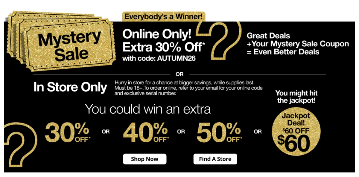 Mystery Coupon Giveaway Deal: Save 50% at JCPenney