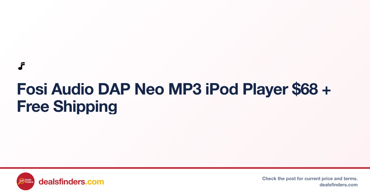 Fosi Audio DAP Neo MP3 Player Only $68 Shipped Free at Fosiaudio