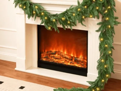 5.9FT Realistic Cedar Garland with Lights Deal: Save $21.xx at Amazon