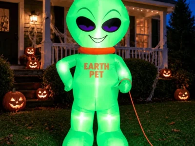 6 FT Halloween Inflatable Alien Deal: Save $21.xx at Amazon