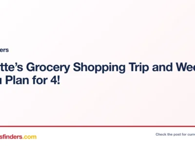 Brigette’s Grocery Shopping Trip and Weekly Menu Plan for 4!
