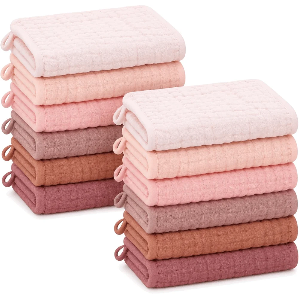 Sweet Dolphin 12 Pack Baby Muslin Washcloths Deal: Save $3.xx at Amazon