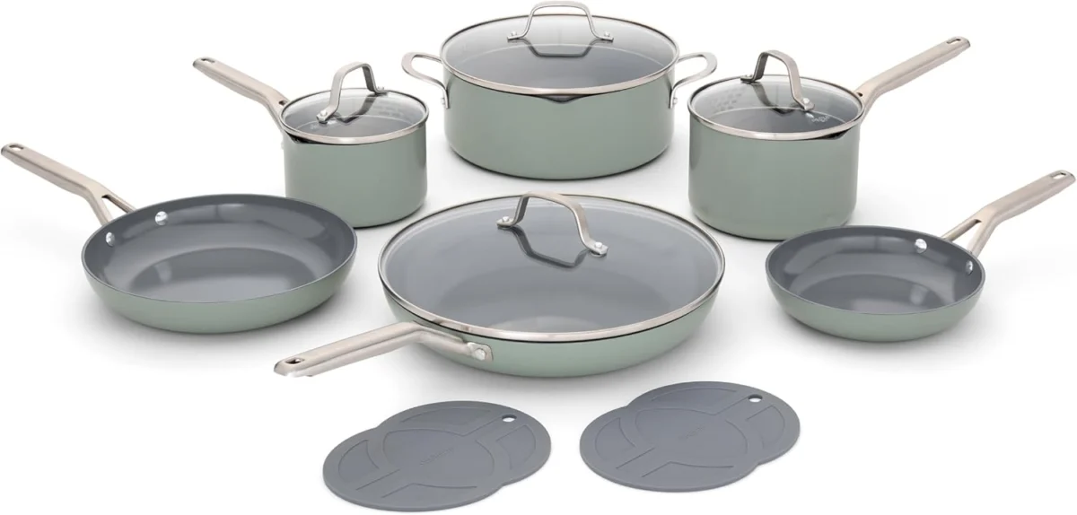 Calphalon 12-Piece Ceramic Nonstick Cookware Set Only $149.xx (Reg.