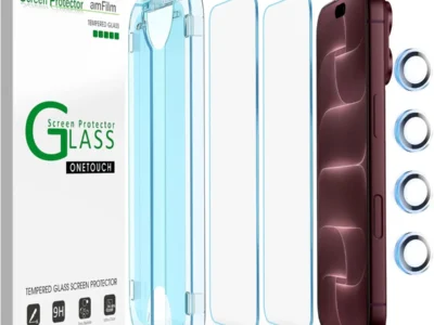 amFilm OneTouch 2‑Pack iPhone Tempered Glass $9.xx (Reg. $13)