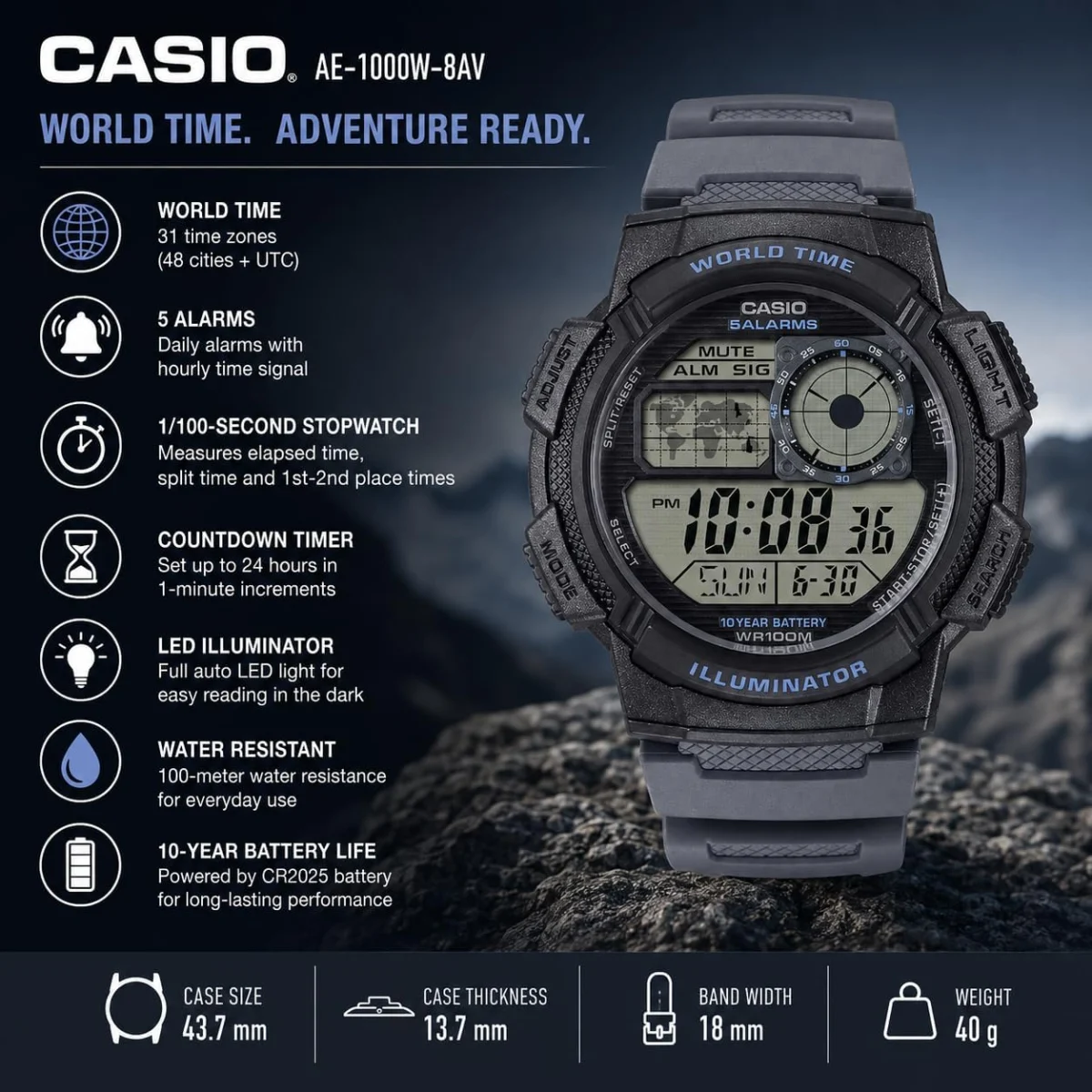 Casio AE-1000W Series Digital Watch Only $23.xx (Reg. $40)
