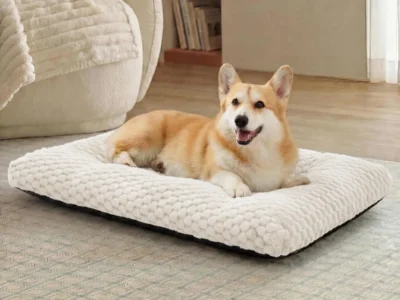 Bedsure Washable Bubble Fleece Dog Crate Bed w/ Non-Slip Bottom (Various) from $15.xx