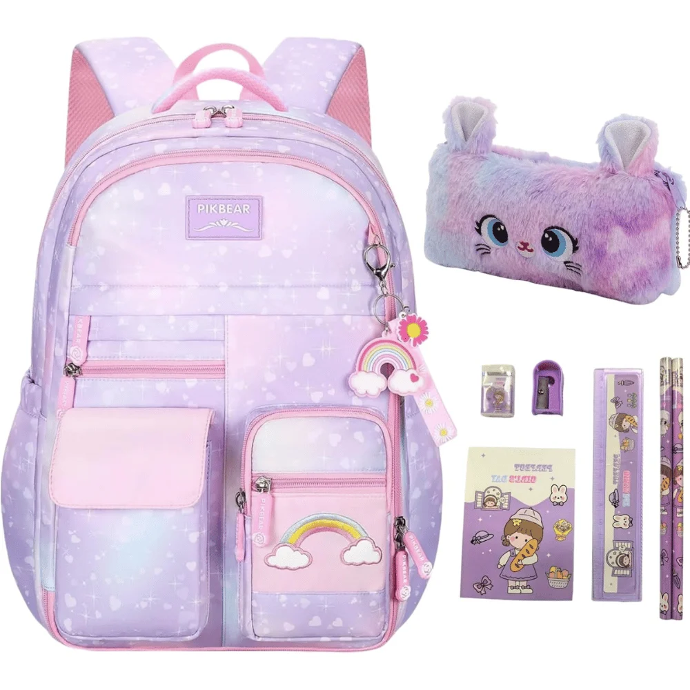 Girls Backpack Set Purple Deal: Save $12.xx at Amazon
