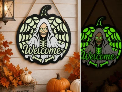 Halloween Welcome Sign Glow Deal: Save $7.xx at Amazon