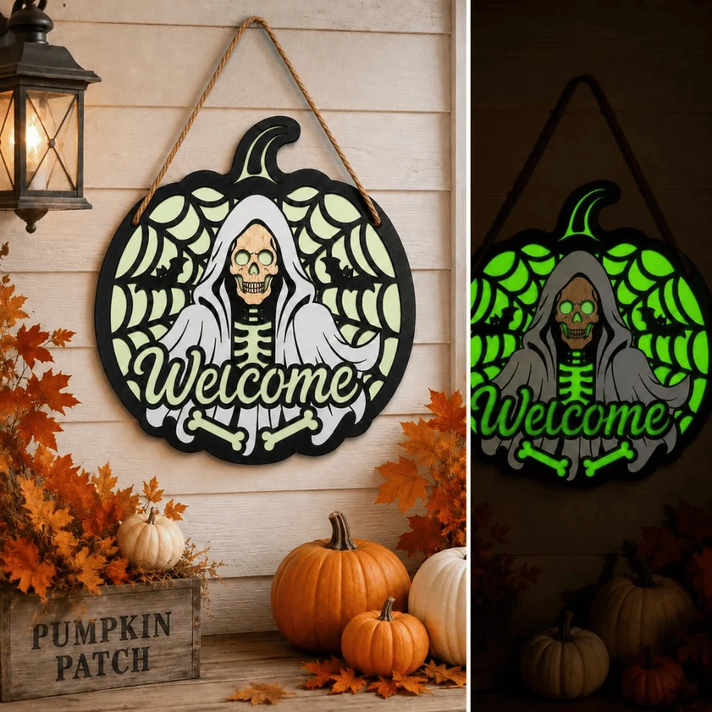 Halloween Welcome Sign Glow Deal: Save $7.xx at Amazon