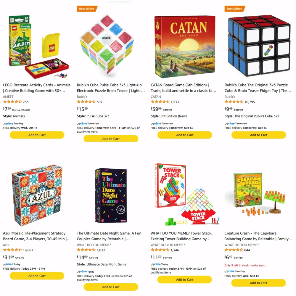 Get 3 Toys and Board Games Deal at Amazon