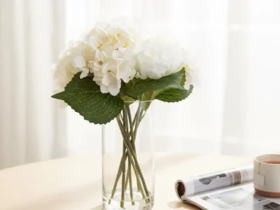 Mainstays White Artificial Floral Arrangement in Vase Only $12.48