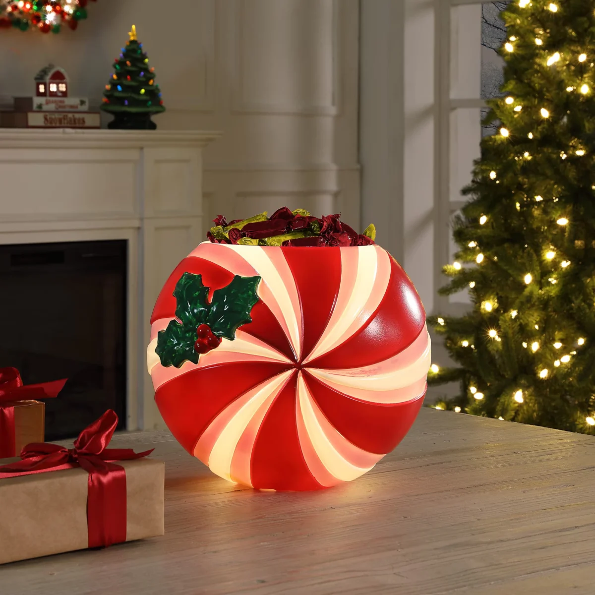 12″ Blow Mold Peppermint Candy Bowl Deal at Walmart