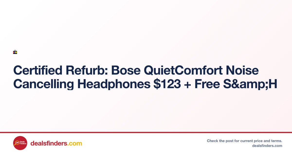 Bose QuietComfort Headphones Only $123 at eBay