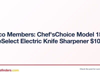 Costco Members: Chef’sChoice Model 1520 AngleSelect Electric Knife Sharpener $100