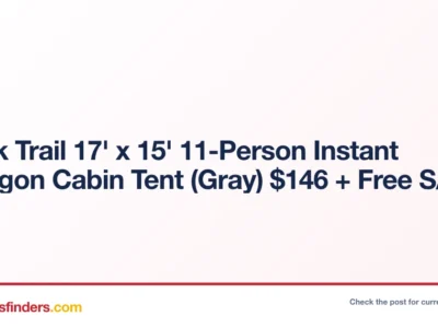 Ozark Trail 17′ x 15′ 11-Person Instant Hexagon Cabin Tent (Gray) $146 + Free S/H