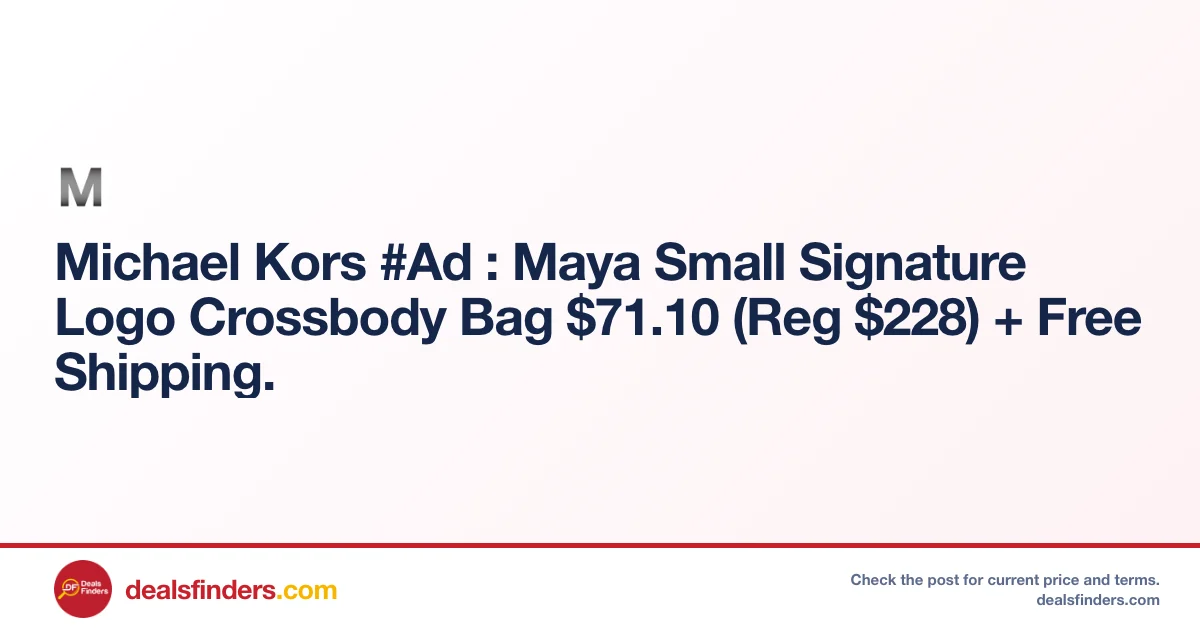 Maya Small Signature Crossbody Bag Only $71.10 (Reg. $228)