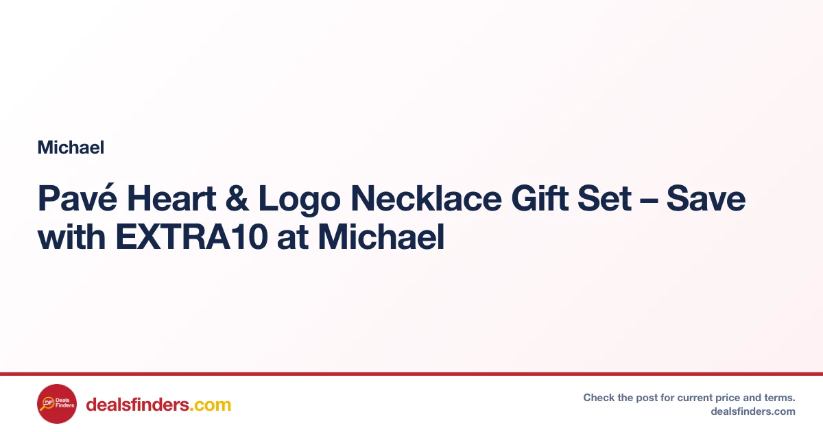 Pavé Heart & Logo Necklace Gift Set – Save with EXTRA10 at Michael