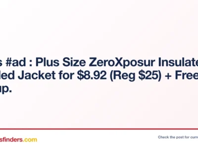 Kohls #ad : Plus Size ZeroXposur Insulated Hooded Jacket for $8.92 (Reg $25) + Free Pickup.