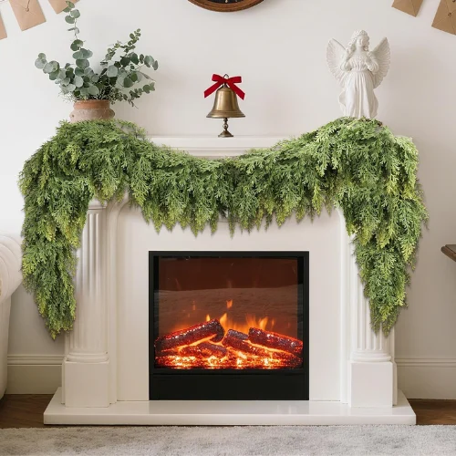 6‑Foot Real Touch Christmas Cedar Garland Only $18.xx (Reg. $38)