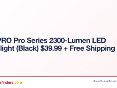 LUXPRO Pro Series 2300-Lumen LED Flashlight (Black) $39.99 + Free Shipping