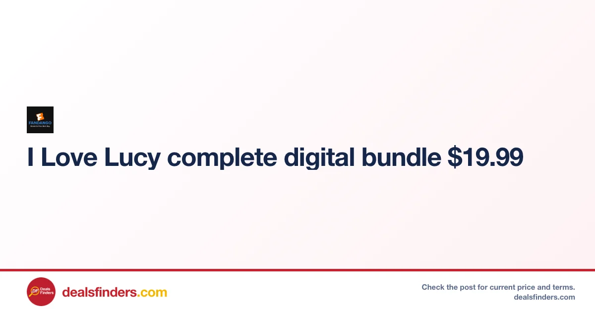 I Love Lucy Complete Digital Bundle Only $19.99 at Athome