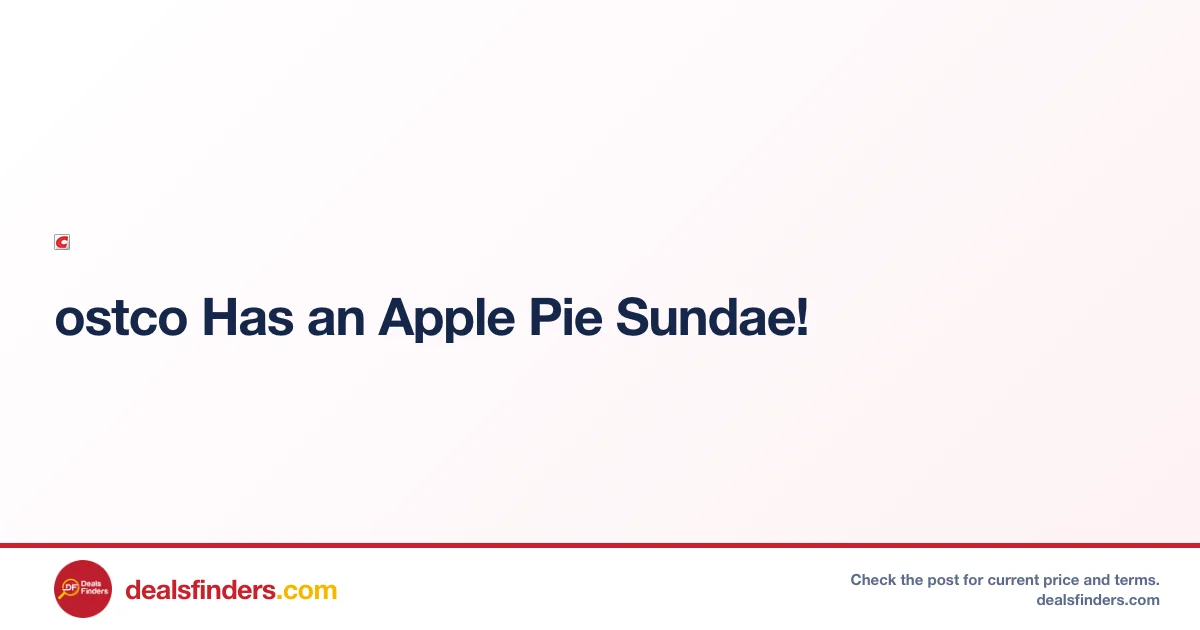 Apple Pie Sundae Available at Costco
