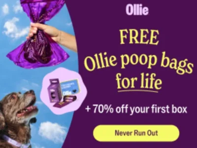 Ollie Deal: 70% OFF First Box + Free Poop Bags