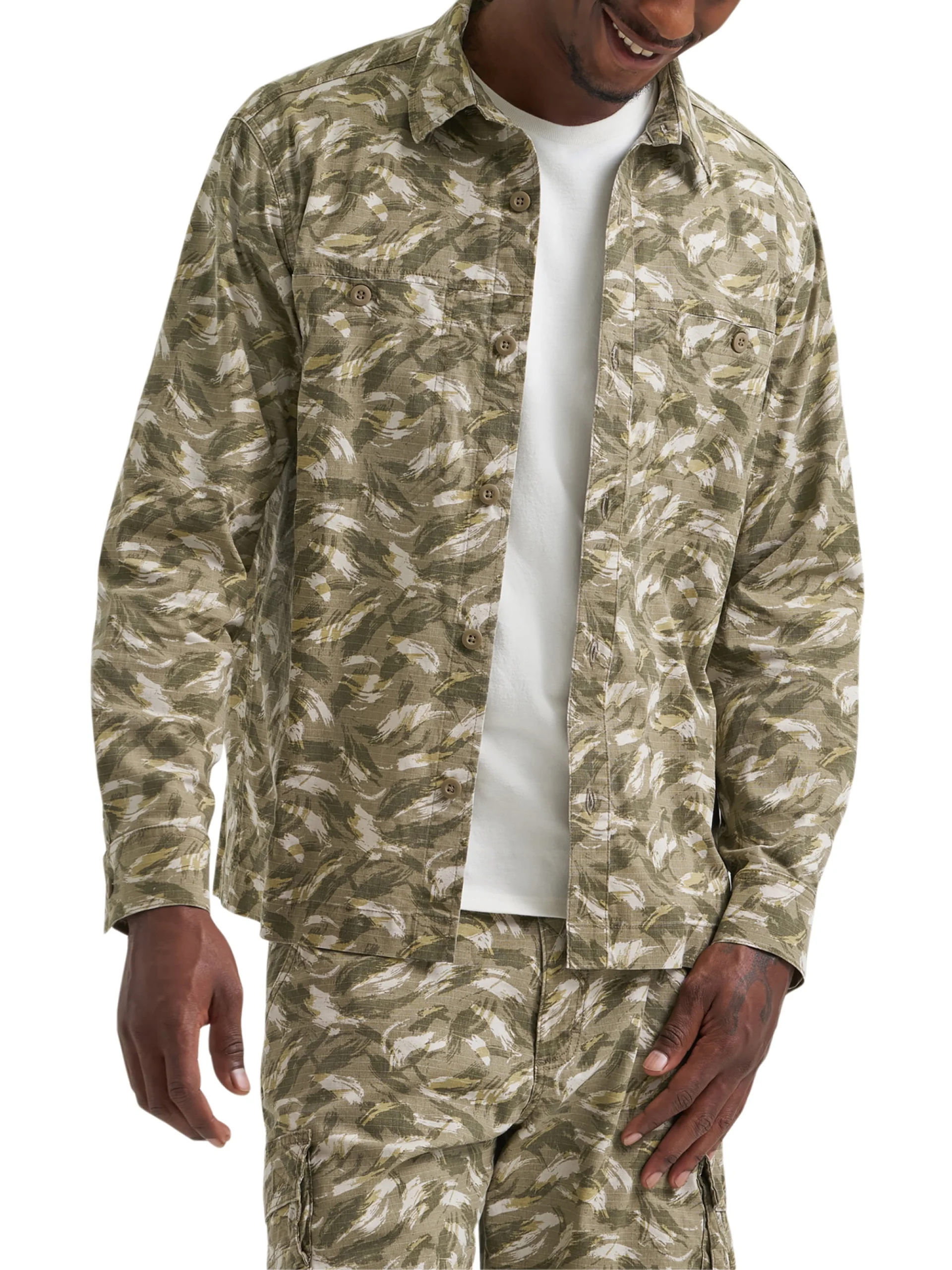 Wrangler Men’s Utility Streetwear Long Sleeve Shirt Only $7.25