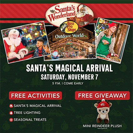 Free Santa’s Wonderland Event at Bass Pro Shops & Cabela’s
