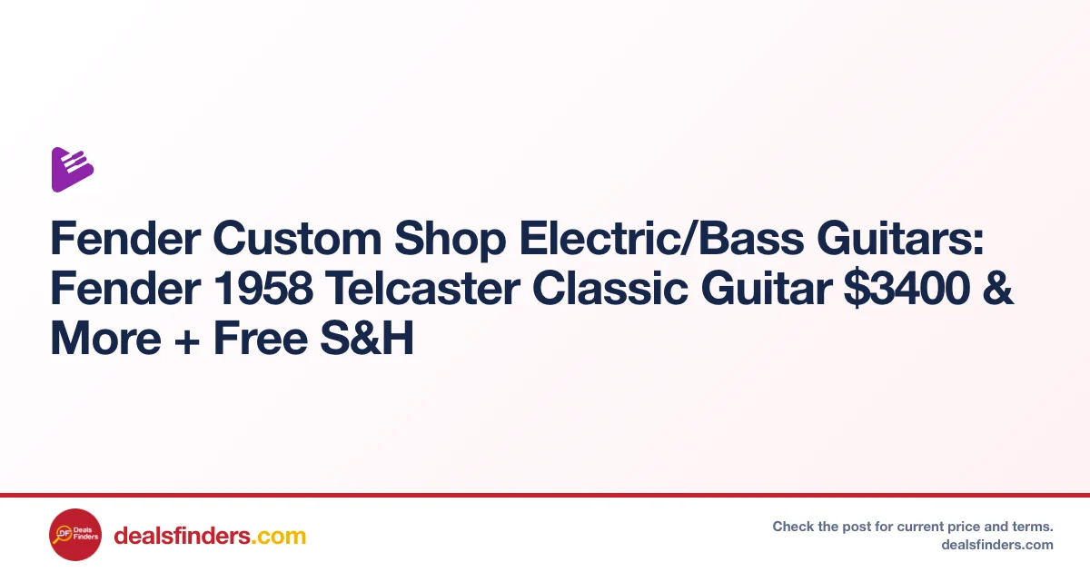 Fender 1958 Telcaster Classic Guitar Only $3400 at Focusproaudio