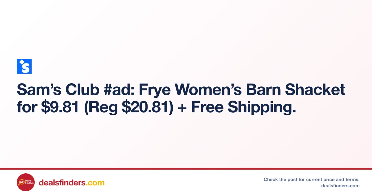 Frye Women’s Barn Shacket Only $9.81 (Reg. $20.81) at Sam’s Club