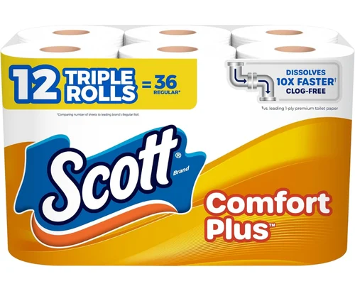 Scott Toilet Paper 12 Triple Rolls for $5.xx