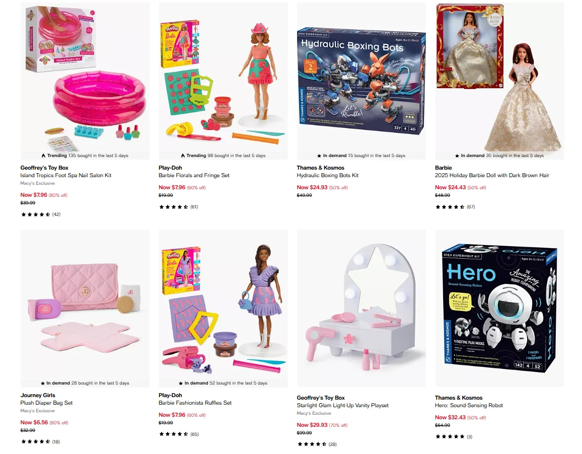 Toy Sale Deal: Save 80% at Macy