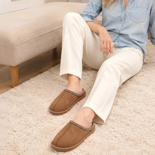 Ecetana Women’s Faux Suede Plush-Lined Slippers Only $9.99 (Reg.