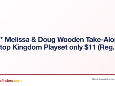 Melissa & Doug Wooden Take-Along Tabletop Kingdom Playset Only $11.xx