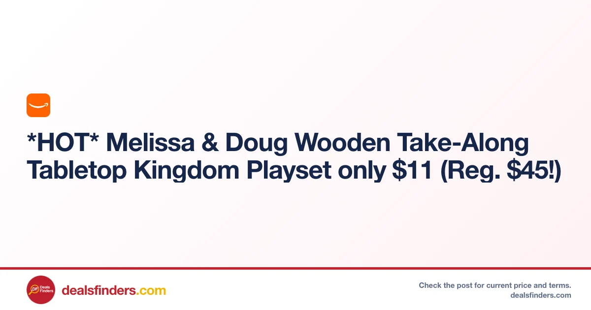 Melissa & Doug Wooden Take-Along Tabletop Kingdom Playset Only $11.xx