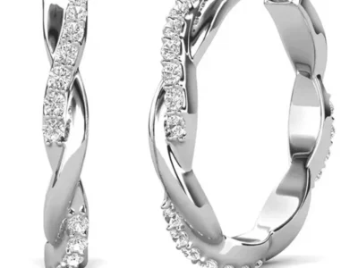 Cate & Chloe 18k White Gold Hoops Only $19.99 (Reg. $28.99) at Walmart