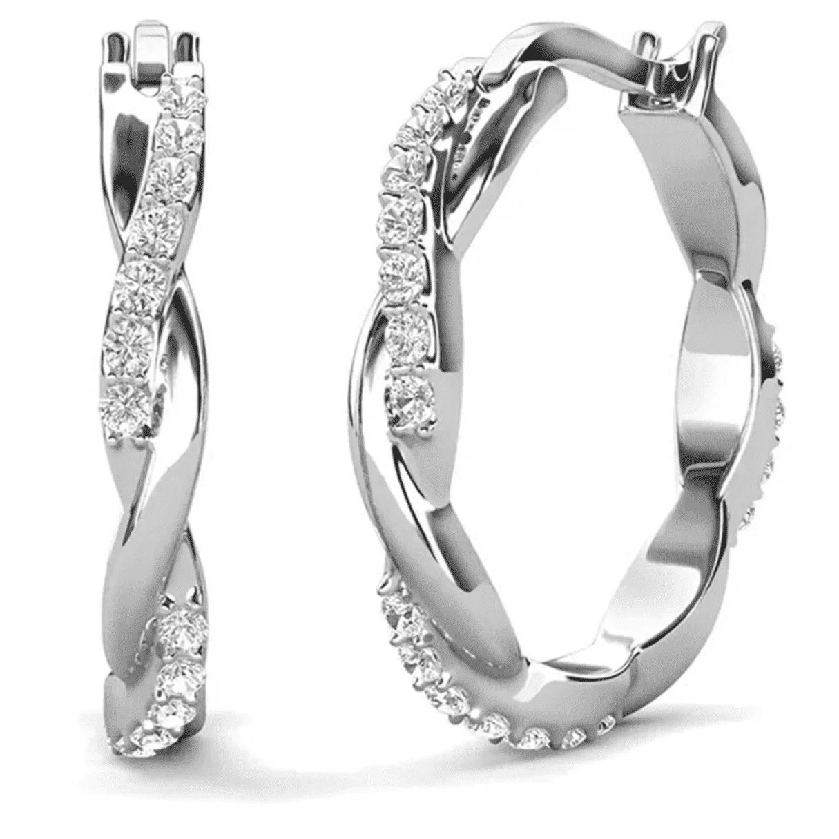 Cate & Chloe 18k White Gold Hoops Only $19.99 (Reg. $28.99) at Walmart