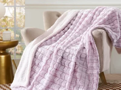 Royal Luxe Reversible Micromink to Faux-Sherpa Tie-Dye Throw