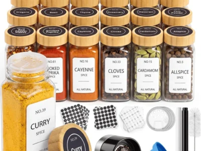 24 Pack Glass Spice Jars Deal: Save $25.xx at Amazon