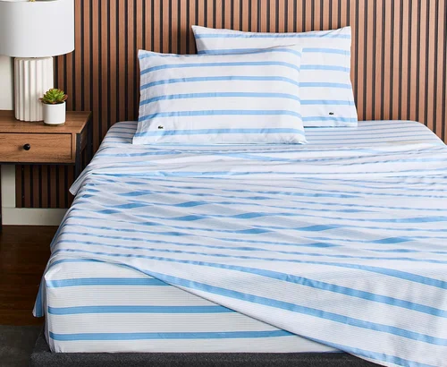 4-Pieces Lacoste Archive Cotton Percale Sheet Set for $48.xx (Reg $72)